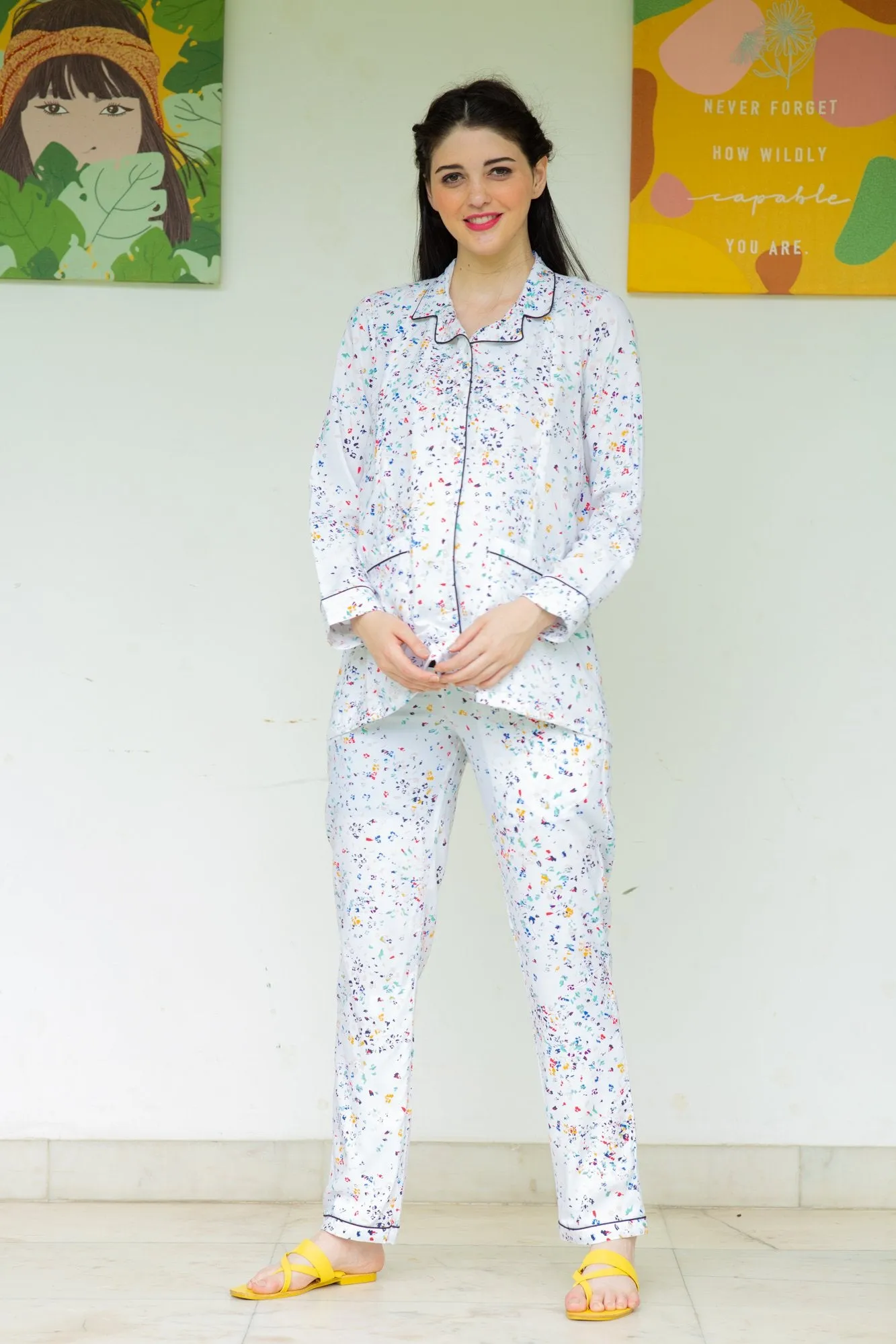 Serene Maternity & Nursing Night Suit Set