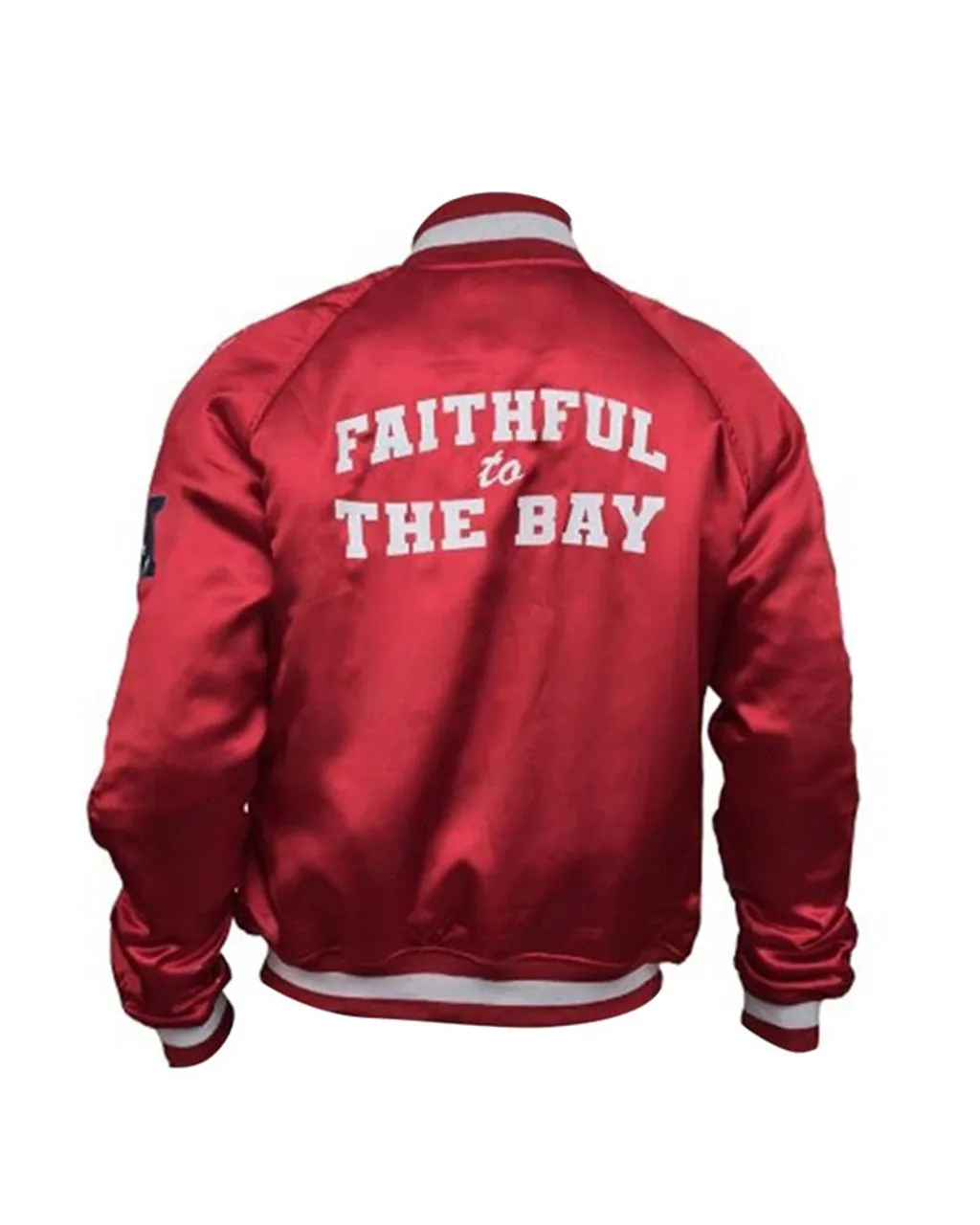 SF 49ers Faithful To The Bay Red Satin Jacket