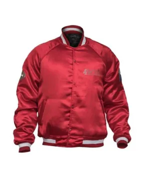 SF 49ers Faithful To The Bay Red Satin Jacket