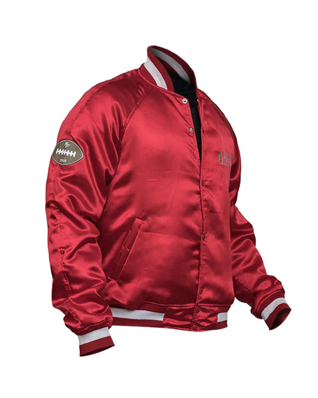 SF 49ers Faithful To The Bay Red Satin Jacket