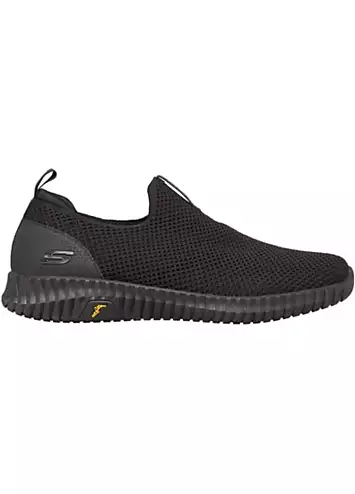 Skechers Black Goodyear Knit Stretch Fit® Slip-On Trainers | Kaleidoscope