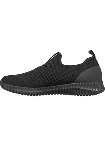 Skechers Black Goodyear Knit Stretch Fit® Slip-On Trainers | Kaleidoscope