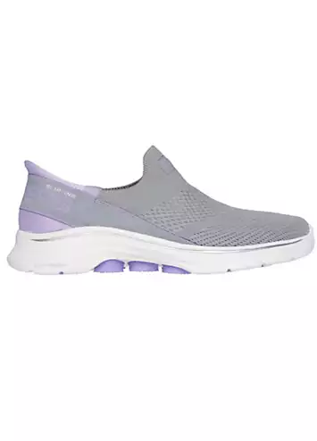 Skechers Grey Go Walk 7 Mia Slip Ins Trainers | Grattan