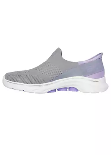 Skechers Grey Go Walk 7 Mia Slip Ins Trainers | Grattan