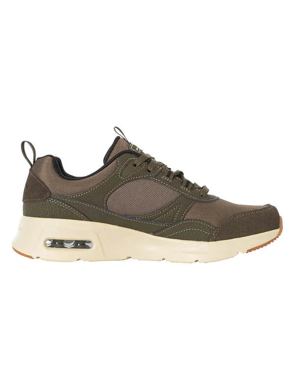 Skechers Skech-Air Court Homegrown Leather Trainers - Olive