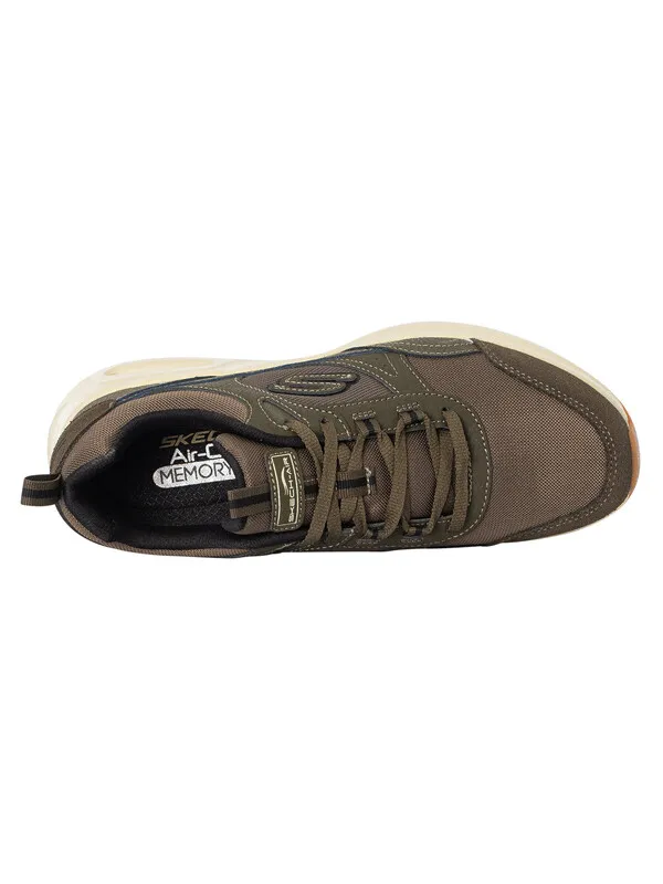 Skechers Skech-Air Court Homegrown Leather Trainers - Olive