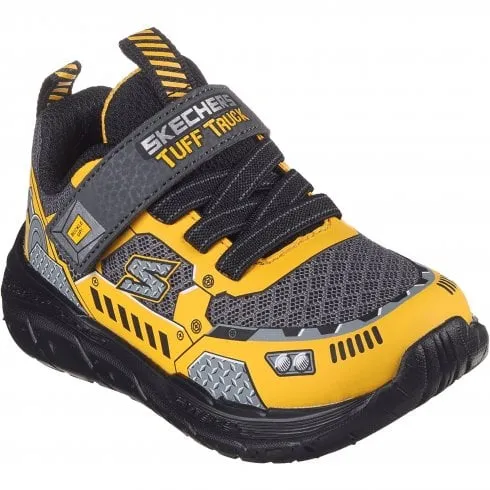 Skechers Skech Tracks | Charcoal/Yellow | Childrens Themed Trainers