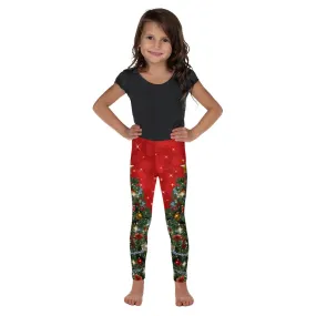 Sparkly Print Christmas Tree Kid's Leggings