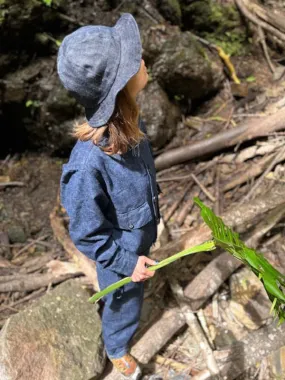 Studio Bucket Hat in Hemp Denim