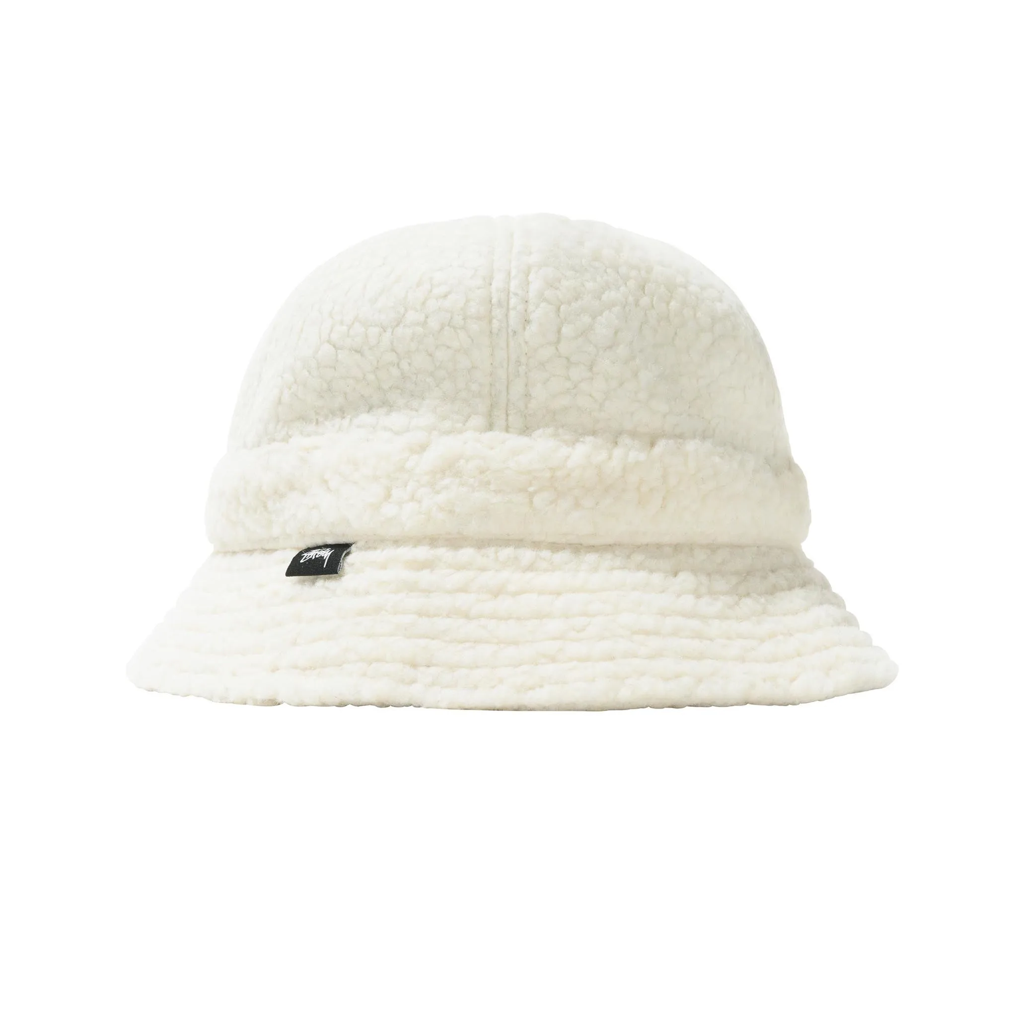 Stussy Sherpa Fleece Bell Bucket Hat Natural