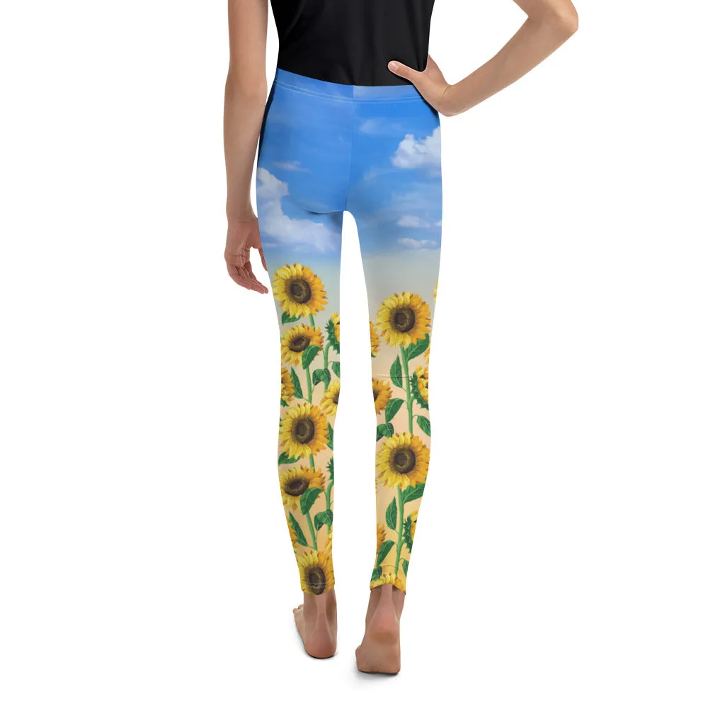 Sunflower Fields Youth Leggings