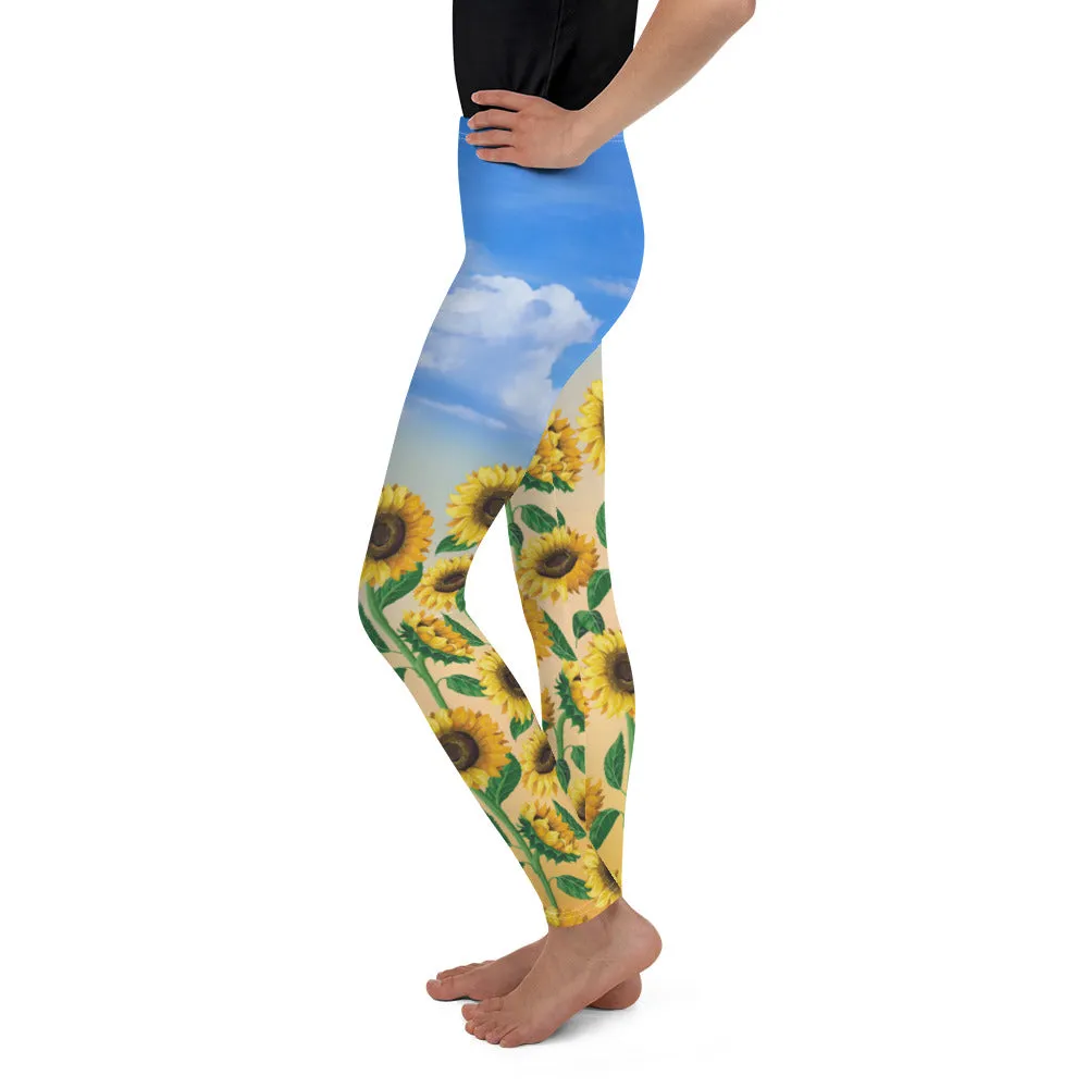 Sunflower Fields Youth Leggings