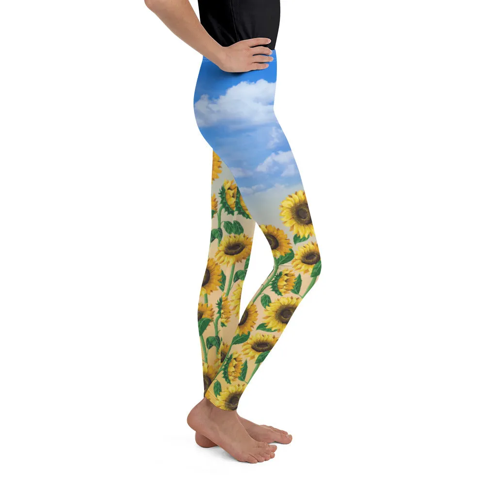 Sunflower Fields Youth Leggings