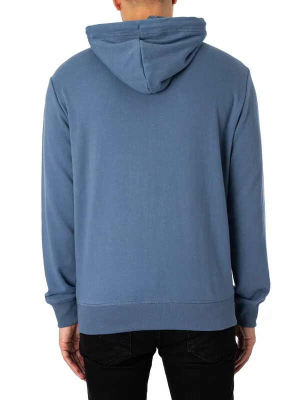 Superdry Essential Logo Zip Hoodie - Heritage Washed Blue