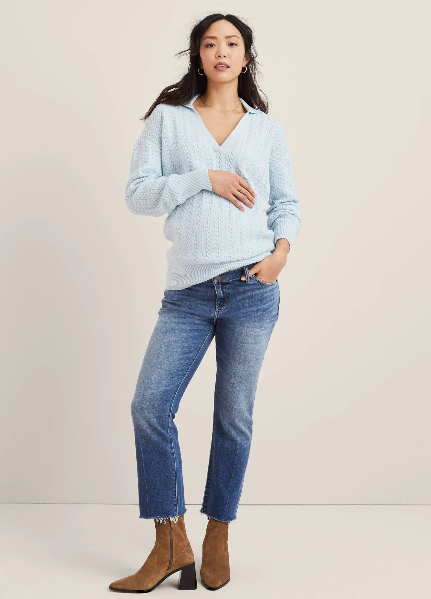 The Crop Maternity Jean