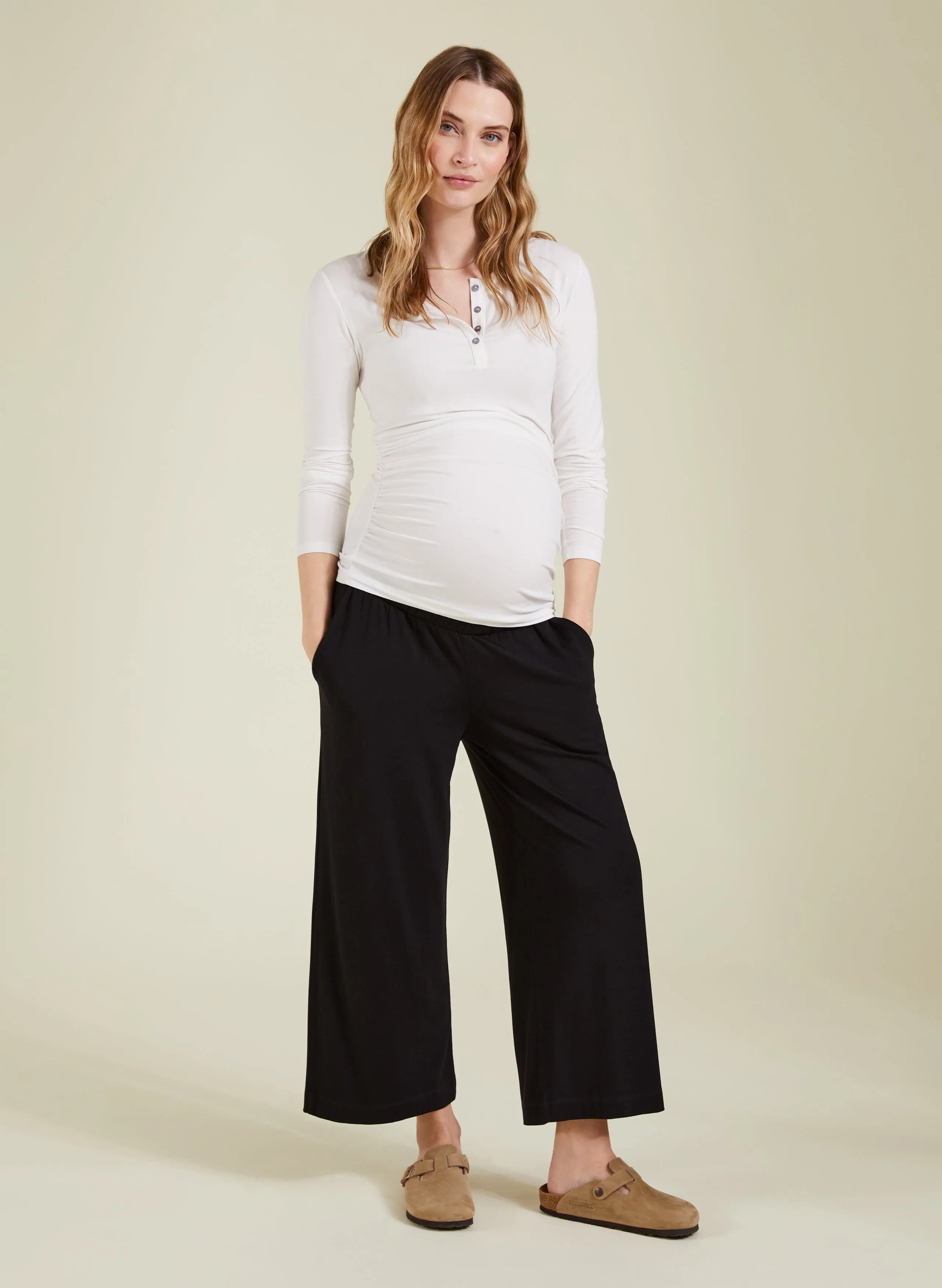 The Essentials Henley Maternity Top