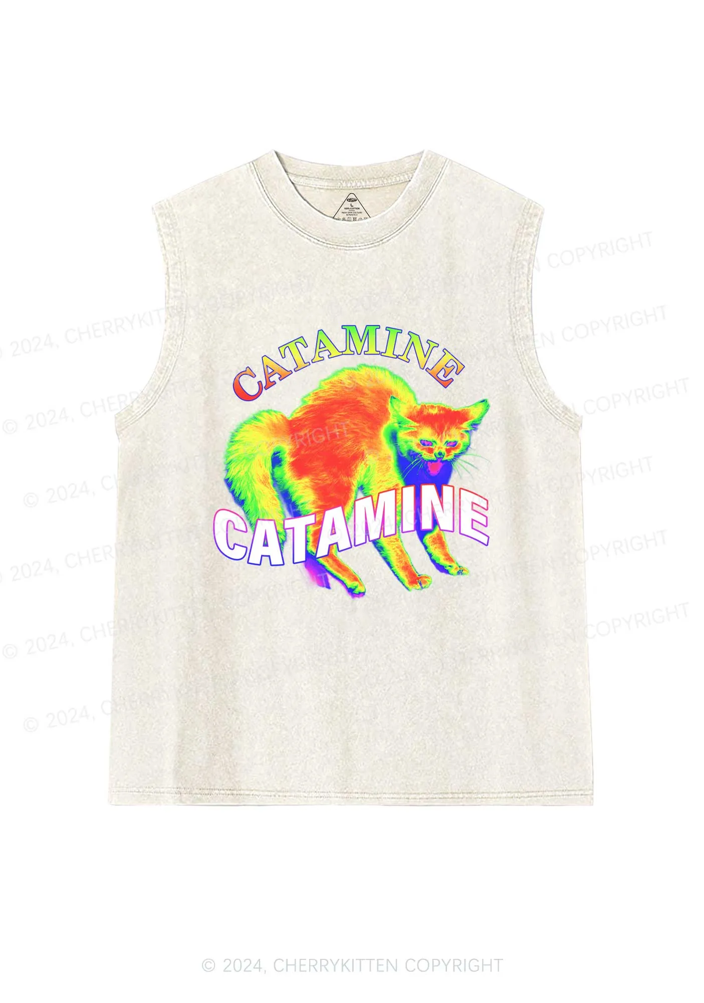 Thermal Cat Y2K Washed Tank Cherrykitten