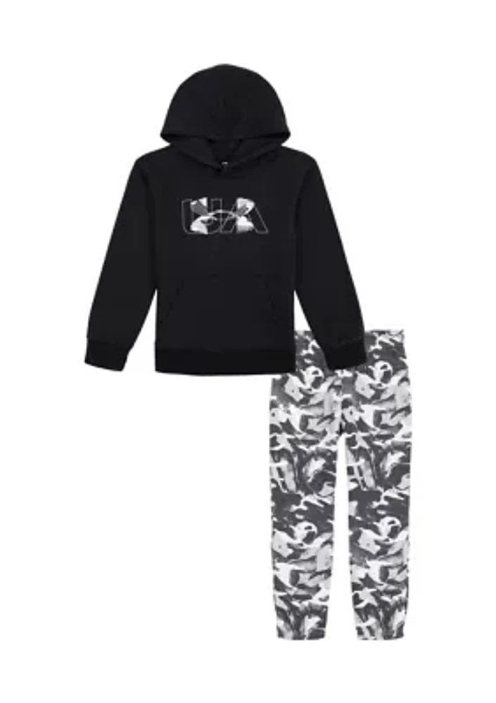 Toddler Boys Rival Camo Graphic Hoodie and Joggers Set