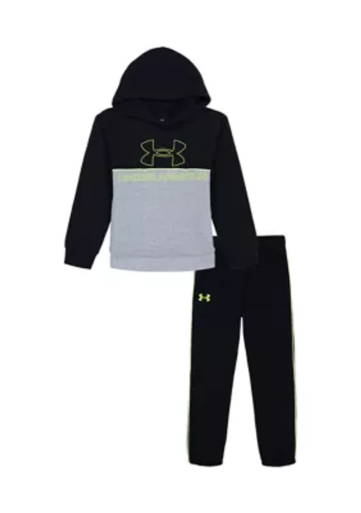 Toddler Boys Rival Color Blocked Graphic Hoodie and Joggers Set