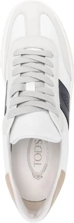 Tod's logo-debossed leather sneakers White