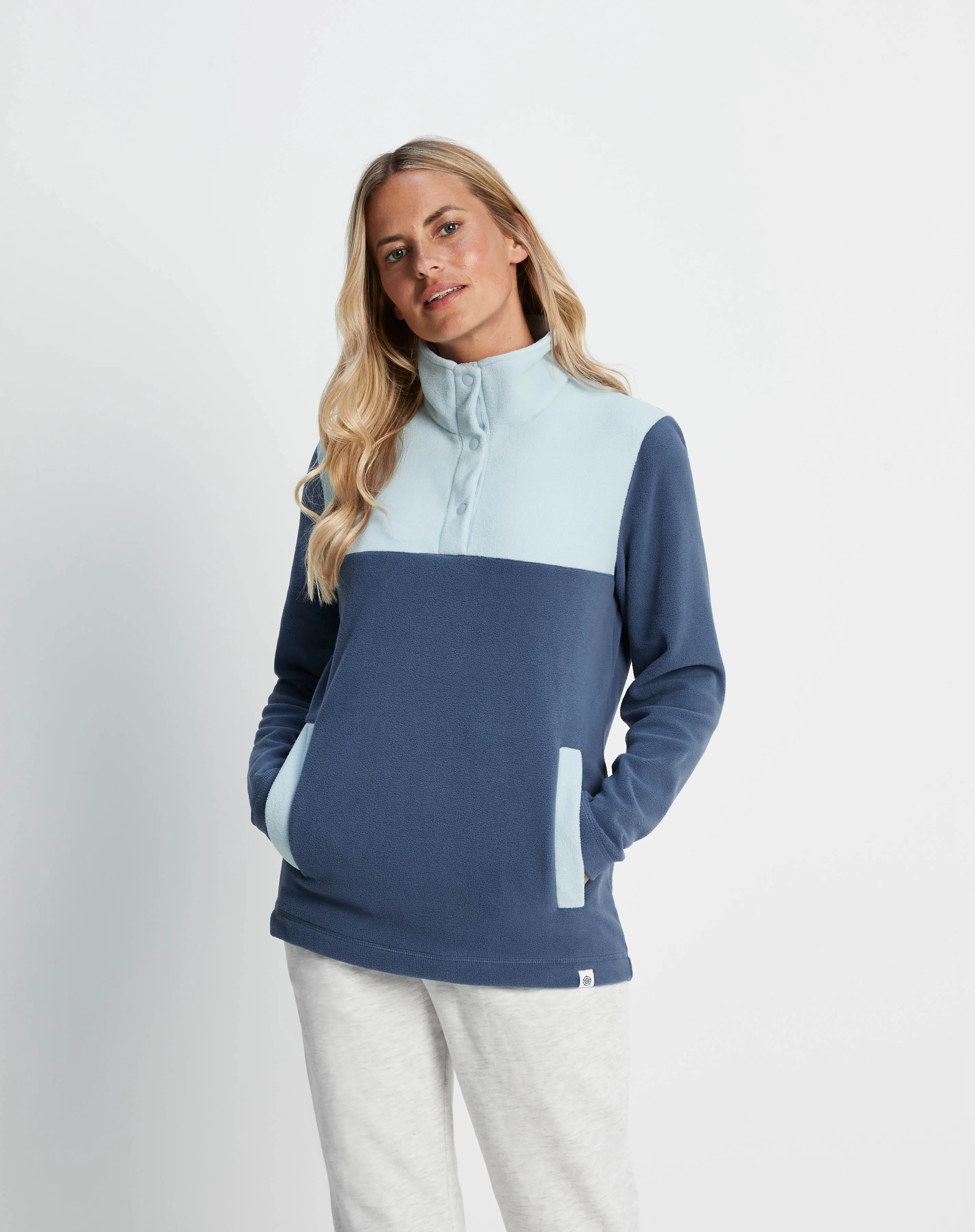 Tog24 Barclay Womens Press Stud Neck Fleece