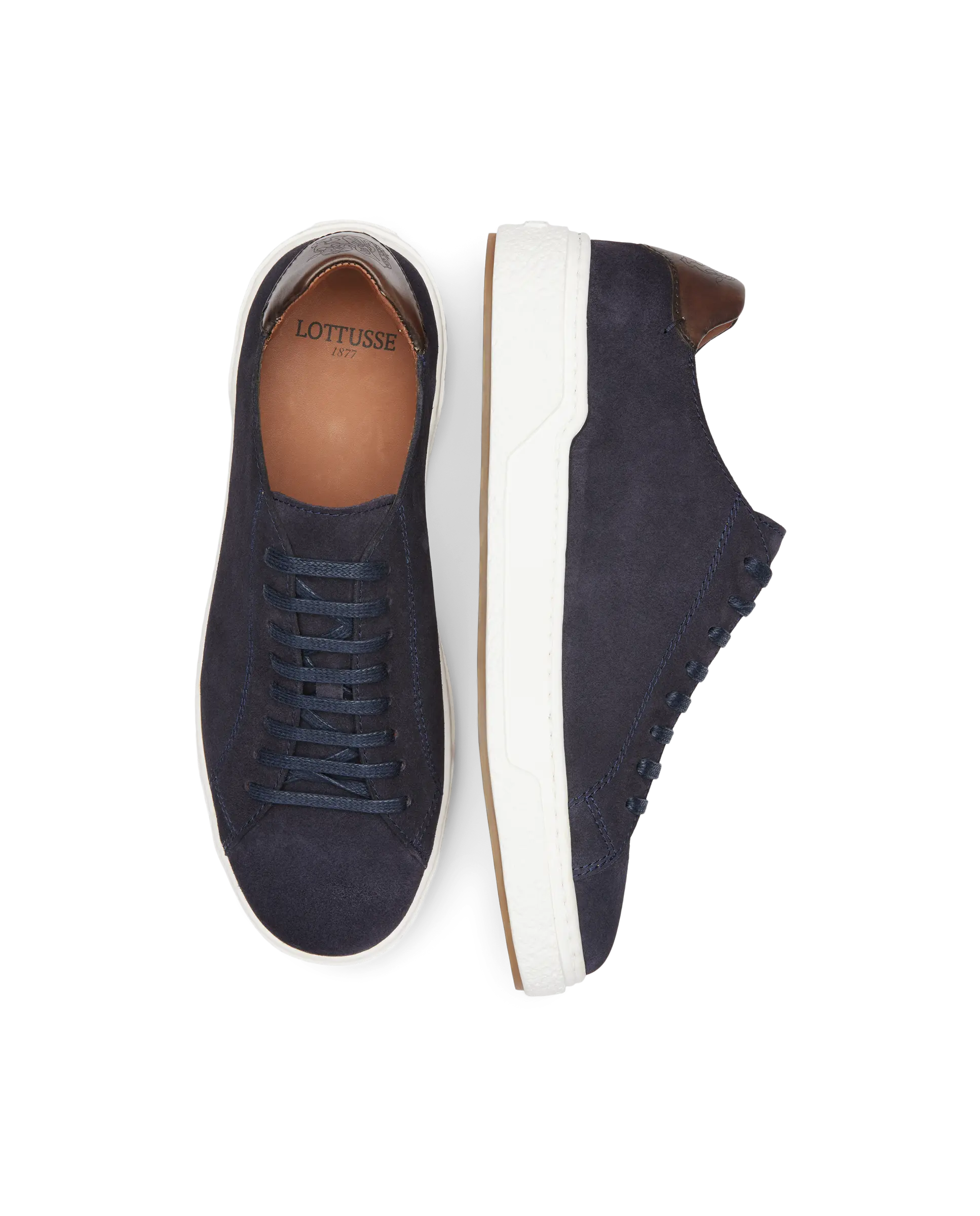 Torino Marine Blue Suede Calf Sneakers