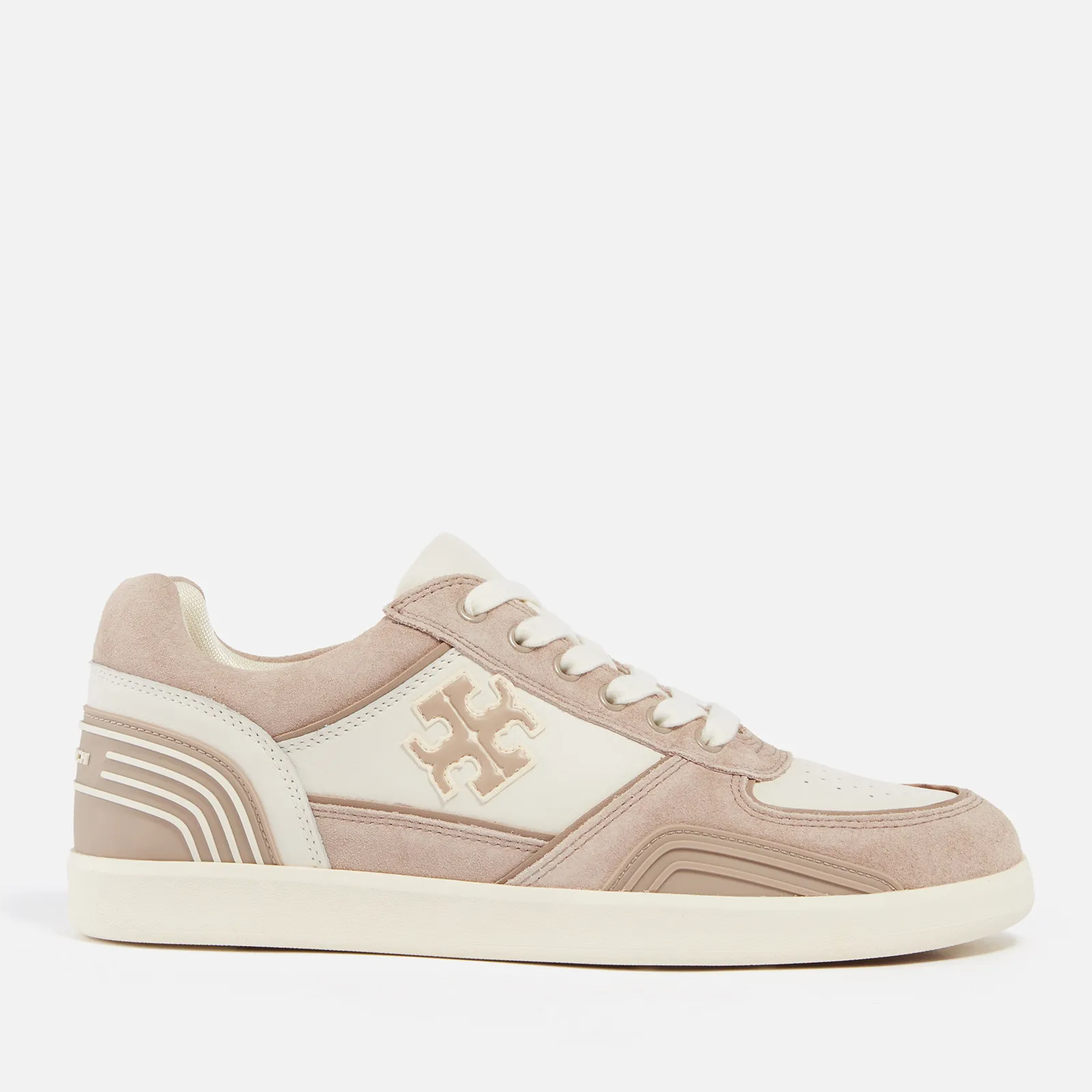 Tory Burch Women's Clover Leather and Suede Trainers - UK 3 | Coggles