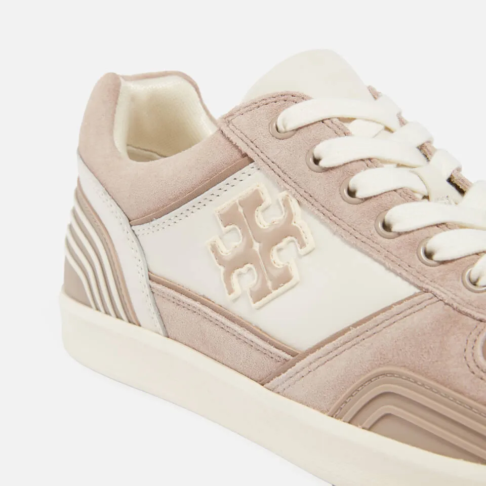 Tory Burch Women's Clover Leather and Suede Trainers - UK 3 | Coggles