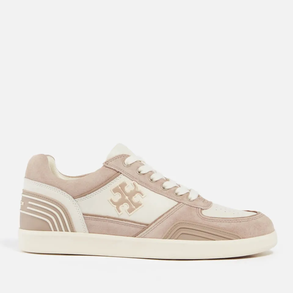 Tory Burch Women's Clover Leather and Suede Trainers - UK 3 | Coggles