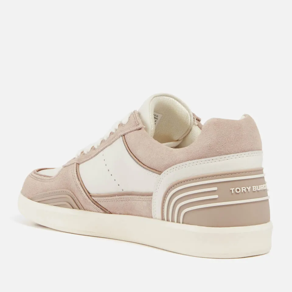 Tory Burch Women's Clover Leather and Suede Trainers - UK 3 | Coggles