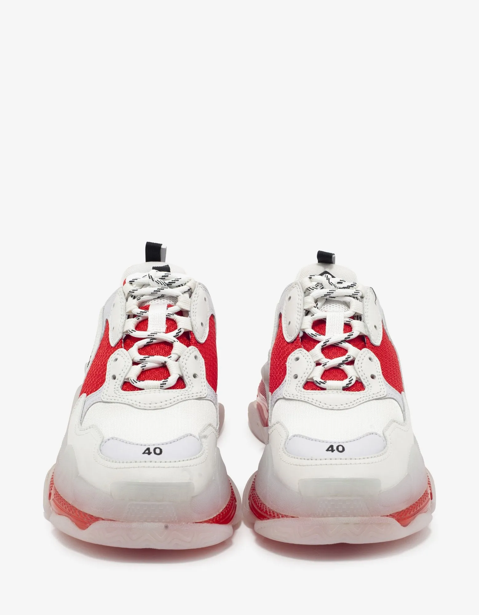 Triple S Clear Sole White & Red Trainers