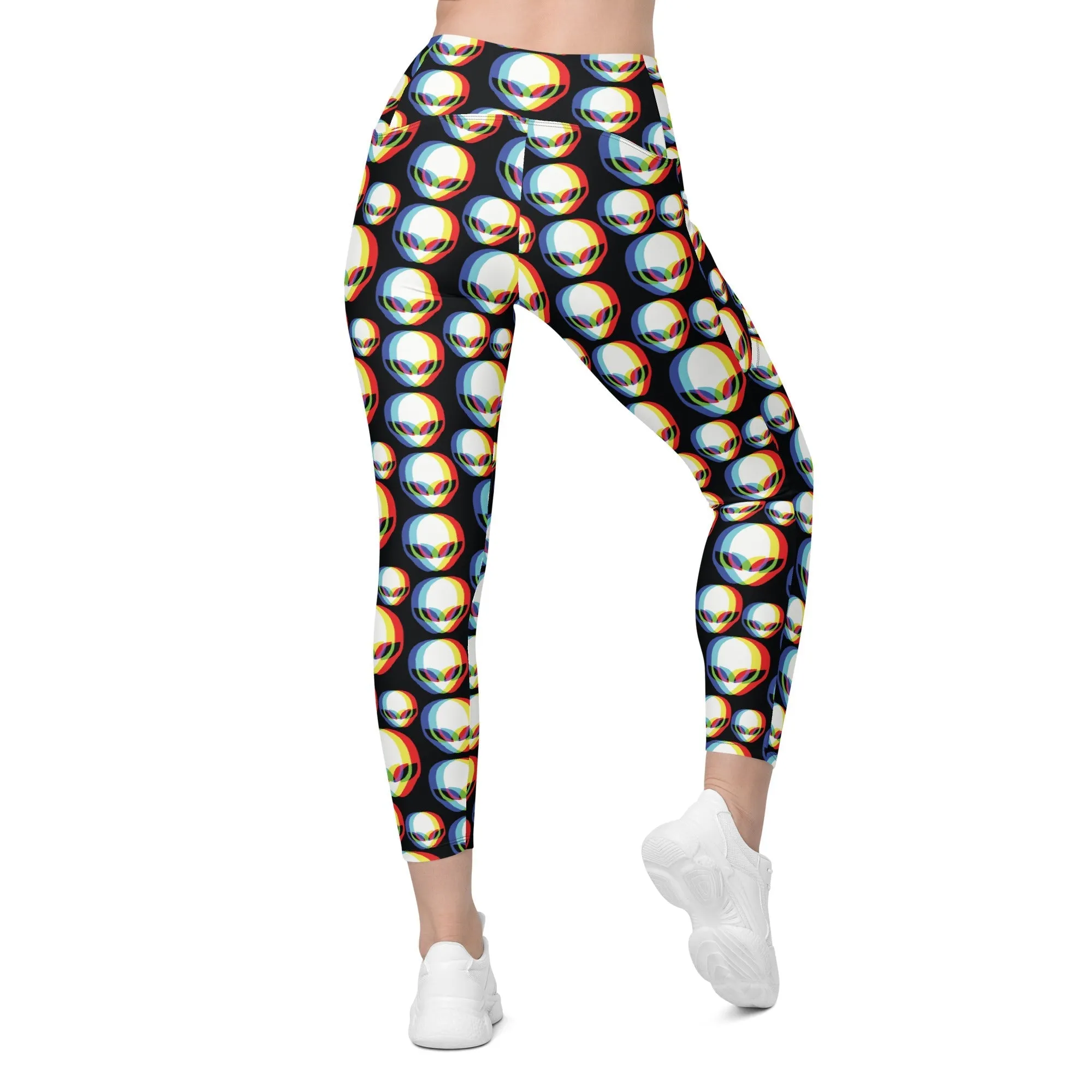 Trippy Alien Crossover Leggings With Pockets