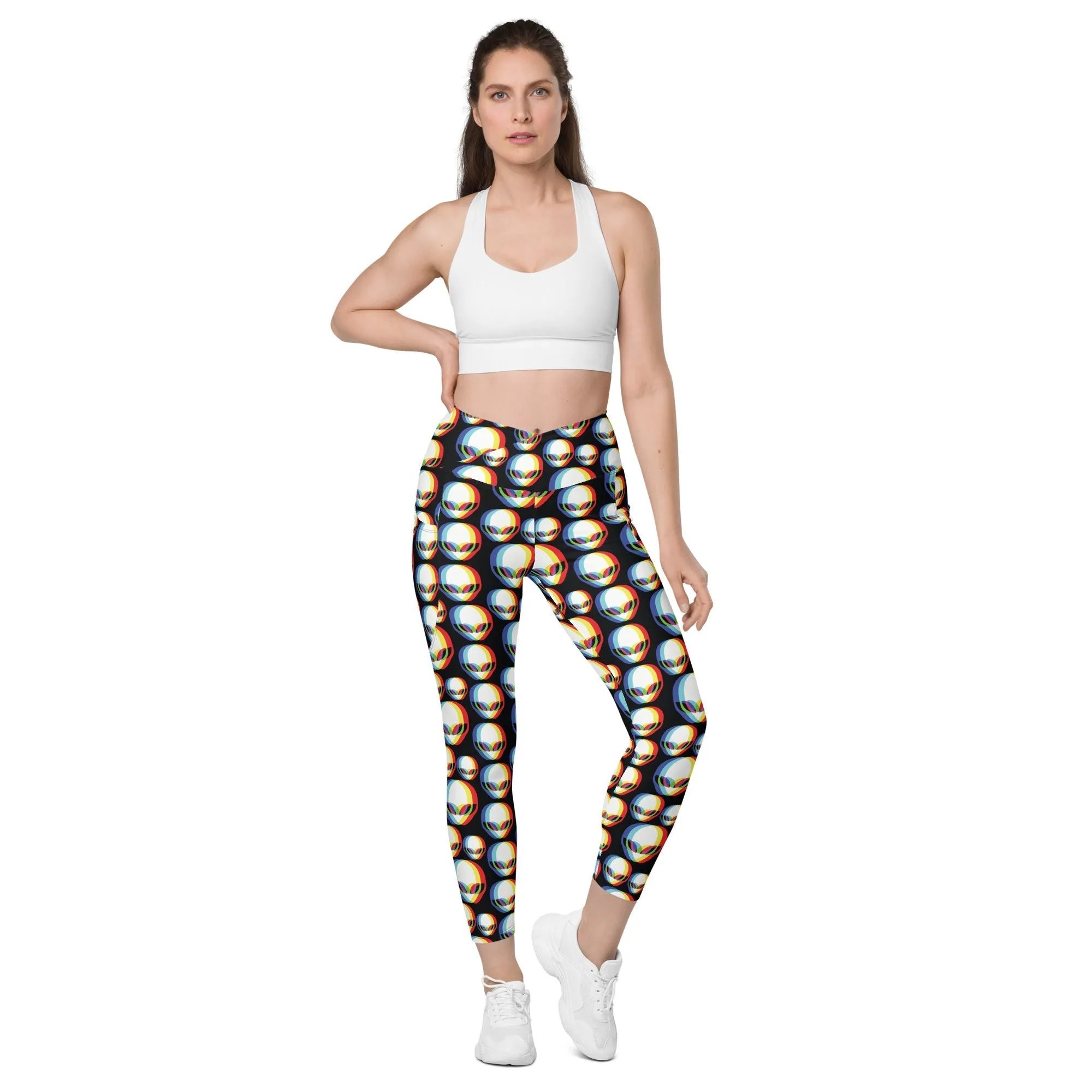 Trippy Alien Crossover Leggings With Pockets