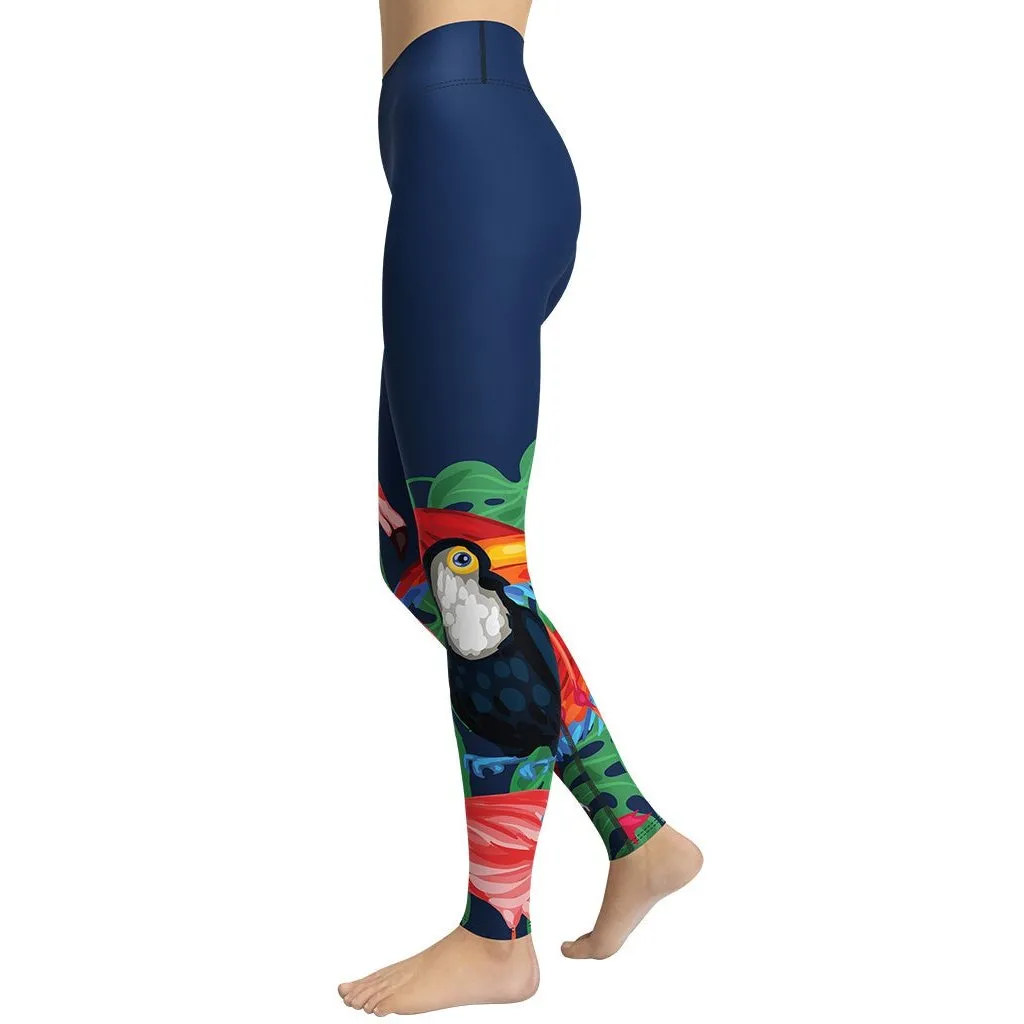 Tropical Birds Yoga Leggings