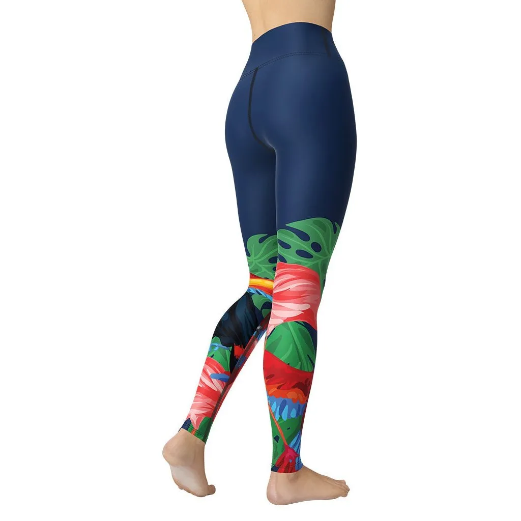 Tropical Birds Yoga Leggings