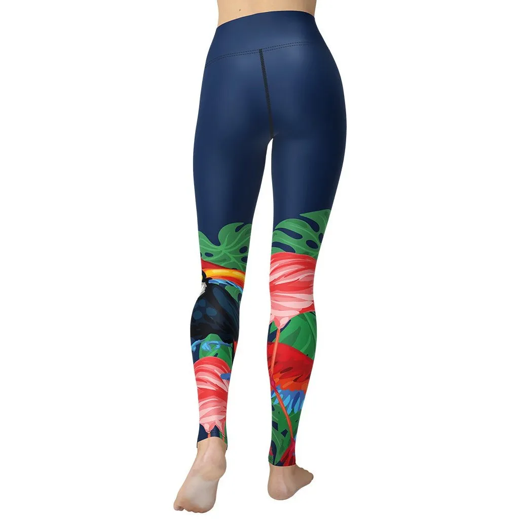 Tropical Birds Yoga Leggings