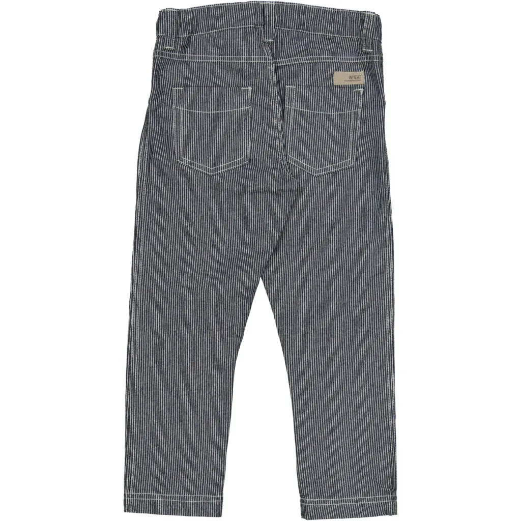 Trousers Edvard - navy denim stripe