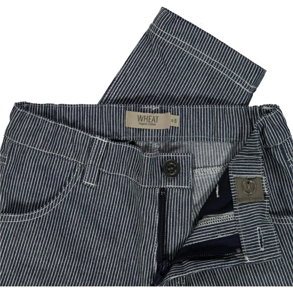 Trousers Edvard - navy denim stripe