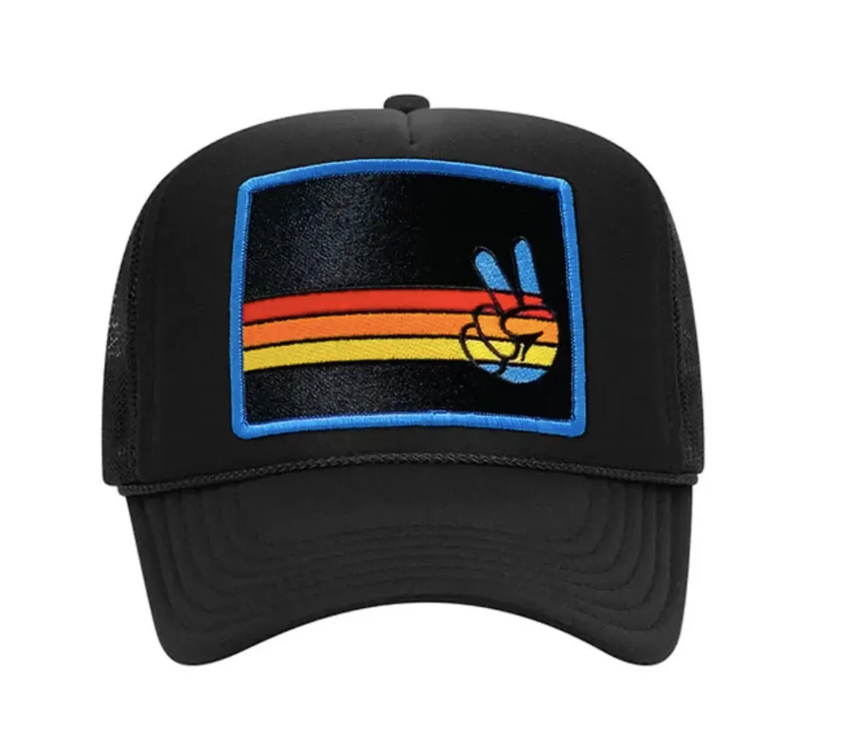 Trucker Hat PEACE - Carribean/Red/Black