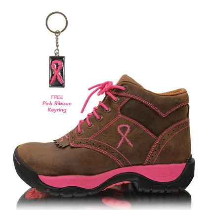 Twisted X Ladies Pink Ribbon All Round Lace Up Boot - TCWAL0007