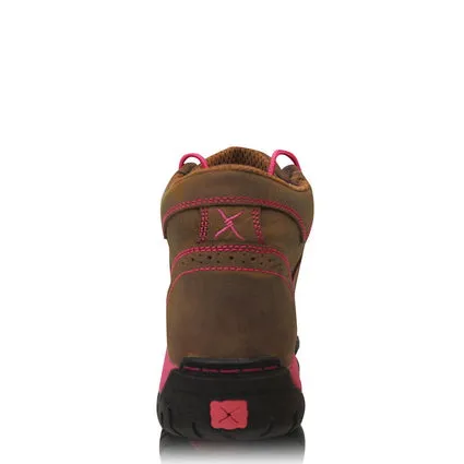 Twisted X Ladies Pink Ribbon All Round Lace Up Boot - TCWAL0007