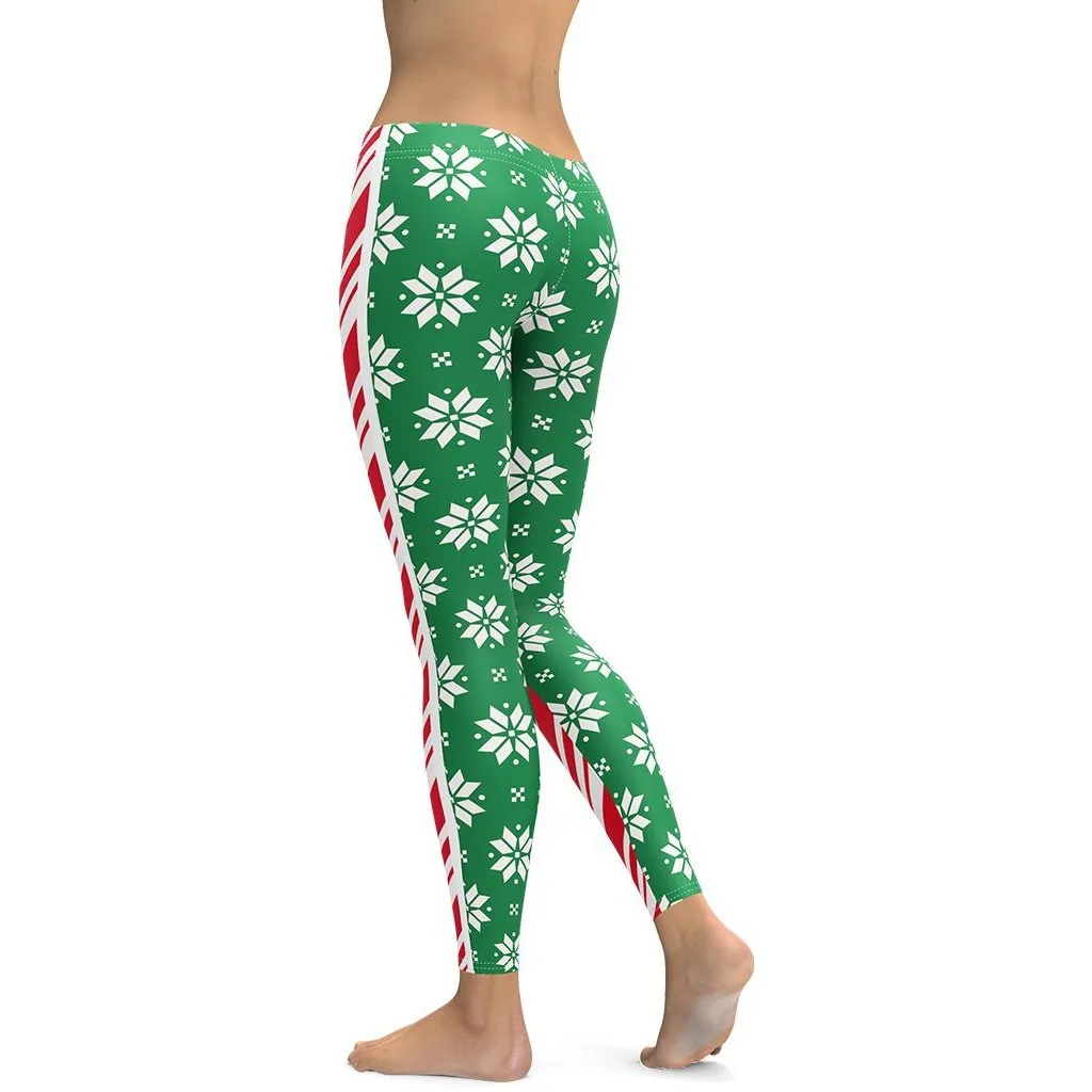 Two-Side Pattern Christmas Leggings