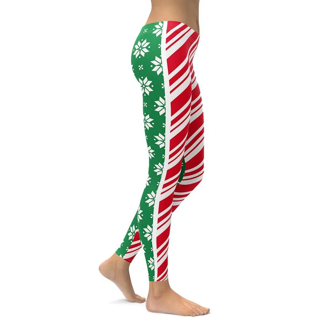 Two-Side Pattern Christmas Leggings