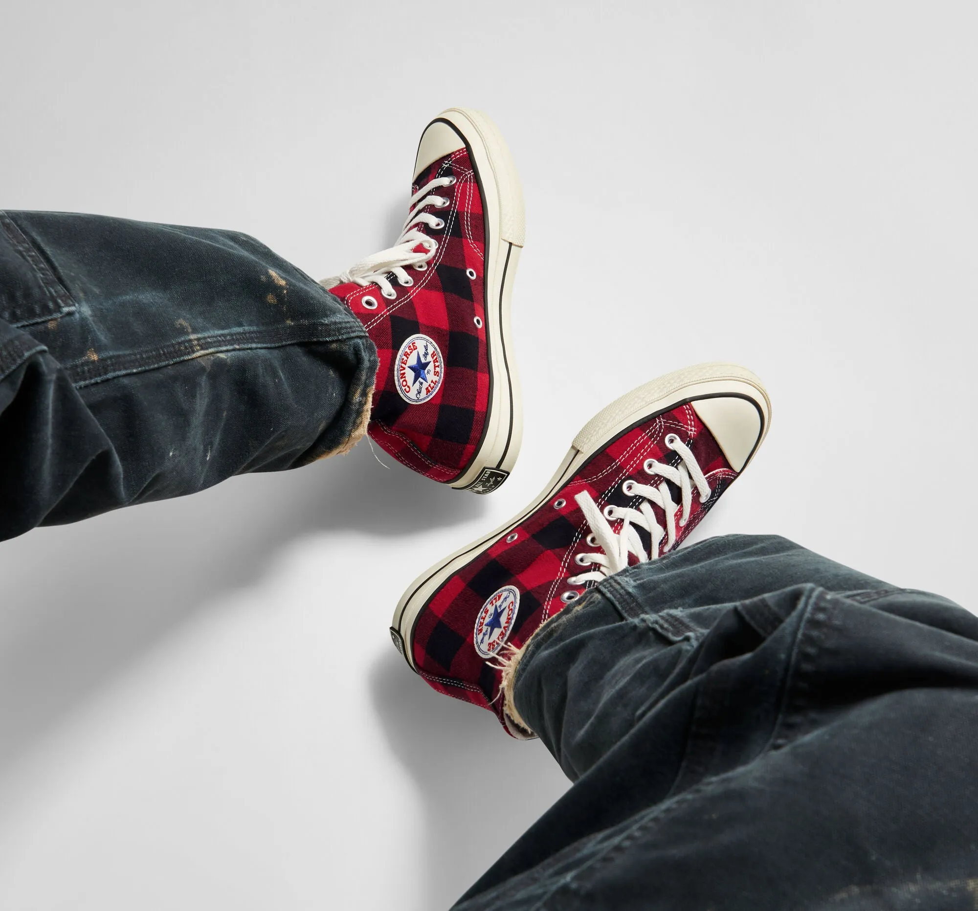 Unisex Converse Chuck 70 Upcycled Red Flannel