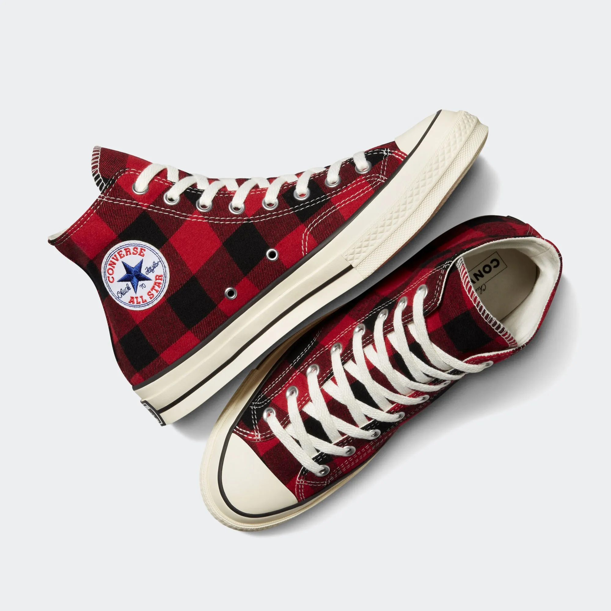 Unisex Converse Chuck 70 Upcycled Red Flannel