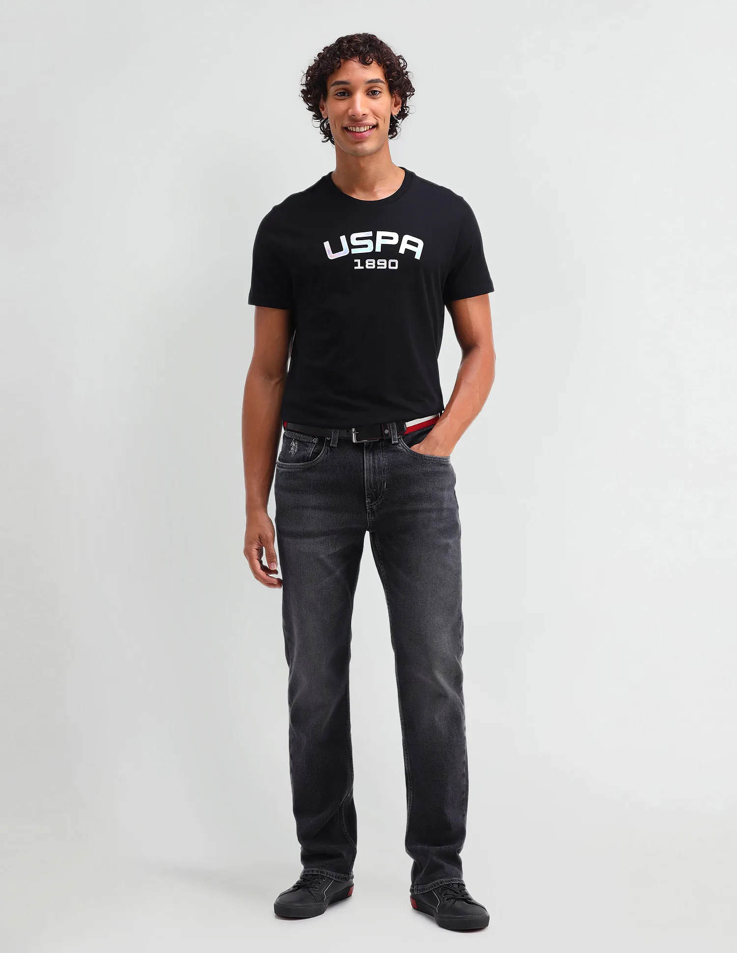 U.S. Polo Assn. Denim Co. Harold Slim Straight Fit Grey Jeans