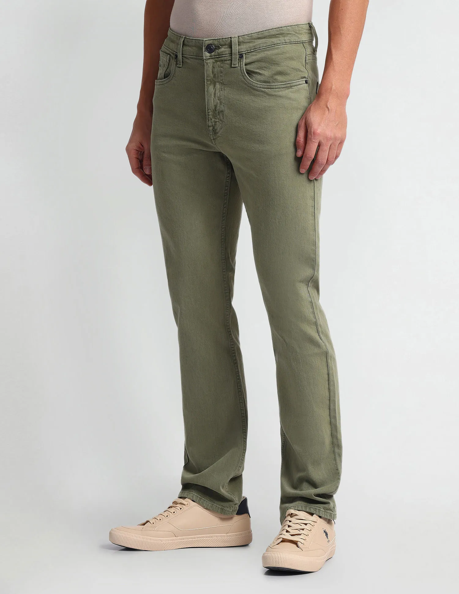 U.S. Polo Assn. Denim Co. Harold Slim Straight Green Jeans