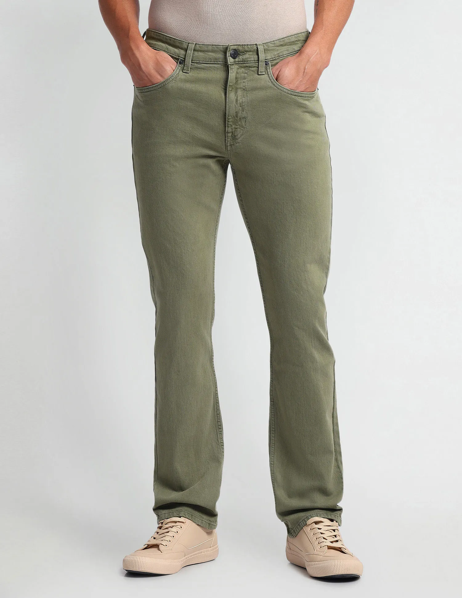 U.S. Polo Assn. Denim Co. Harold Slim Straight Green Jeans