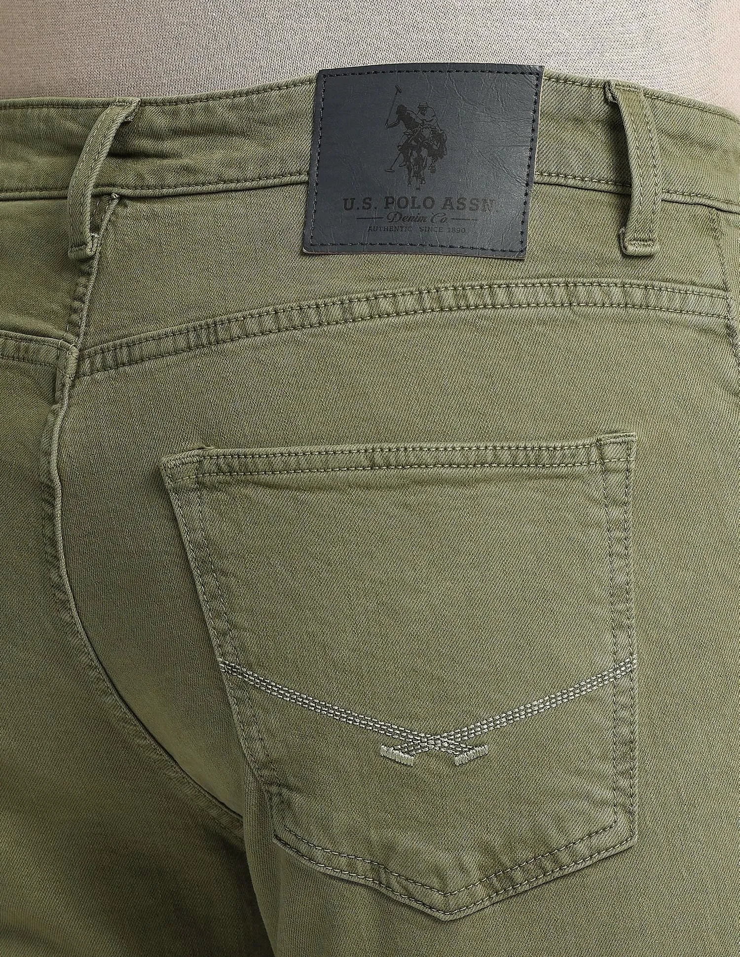 U.S. Polo Assn. Denim Co. Harold Slim Straight Green Jeans