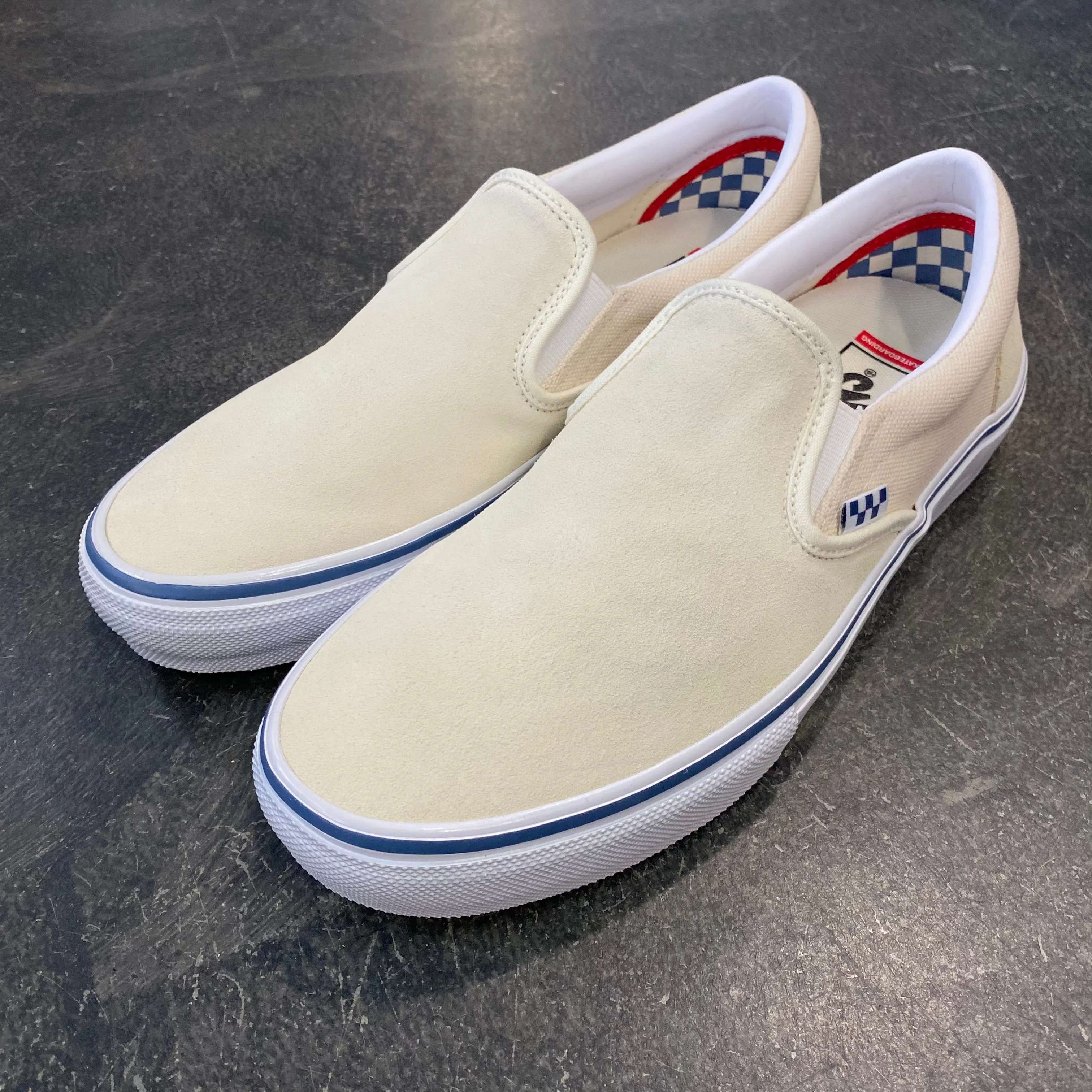 Vans Skate Slip On Raw Canvas Classic White